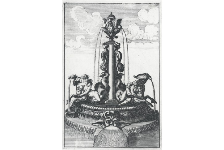 Kašna, mědiryt, (1740)