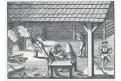 Cihlář výroba cihel, litografie, 1832