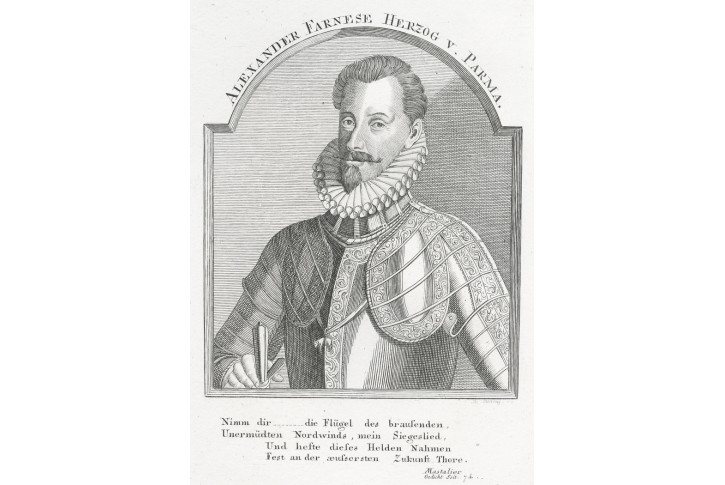 Alexander Farnese, mědiryt, (1820)