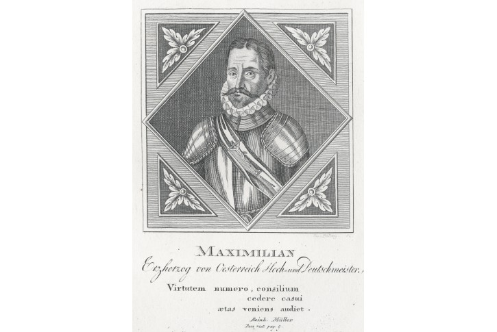 Maxmilian von Oesterreich, mědiryt, (1820)