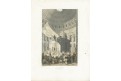 Jerusalem Boží hrob, kolor litografie, 1861