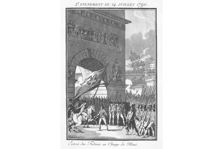 Paríž Martovo pole revoluce , akvatinta, 1790