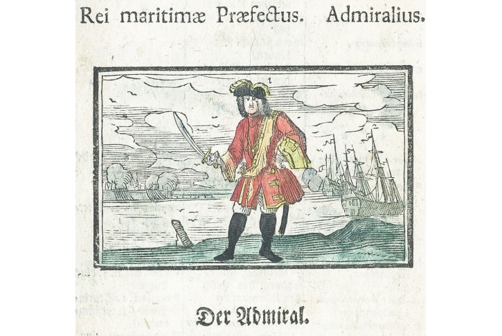 Admirál,  dřevořez, (1800)