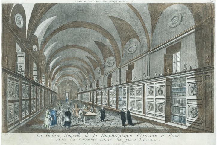 Vatikánská knihovna, mědiryt, (1780)