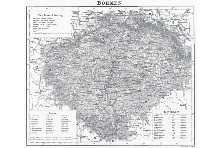 Flemming, Čechy, litografie, 1844