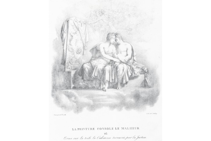 Ůtěcha malíře, Aubry litografie, 1825