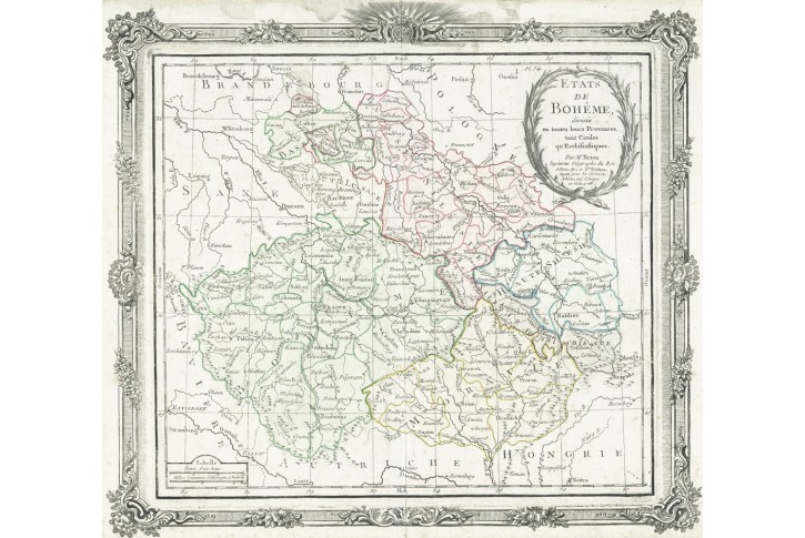 Brion - Desnos,Etats de Boheme, mědiryt, 1766