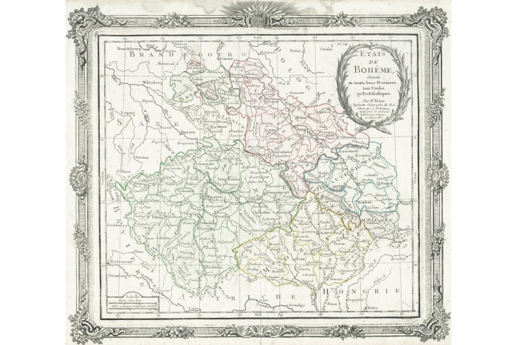 Brion - Desnos,Etats de Boheme, mědiryt, 1766