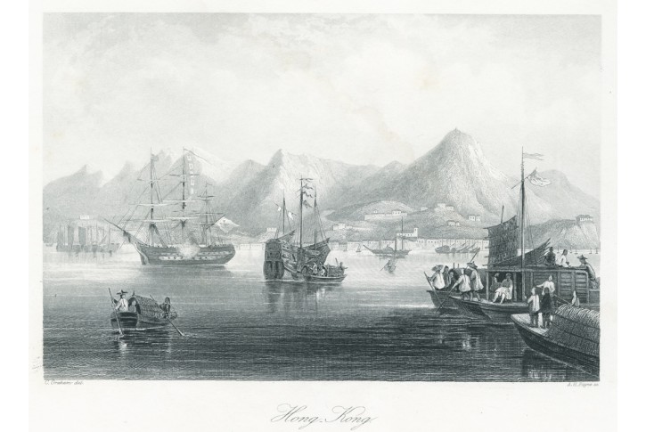 Hong Kong, Payne, oceloryt, 1850