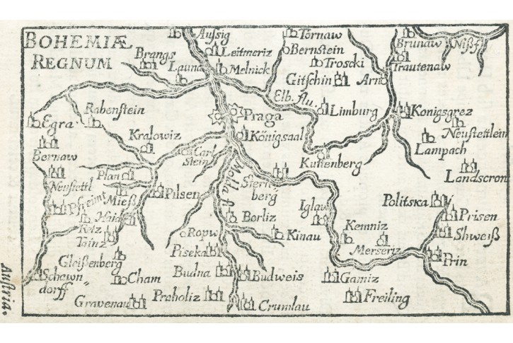 Bucelin G. : Bohemiae Regnum, mědiryt, 1650