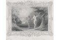 Adam a Eva pokušení, Payne, oceloryt, 1860