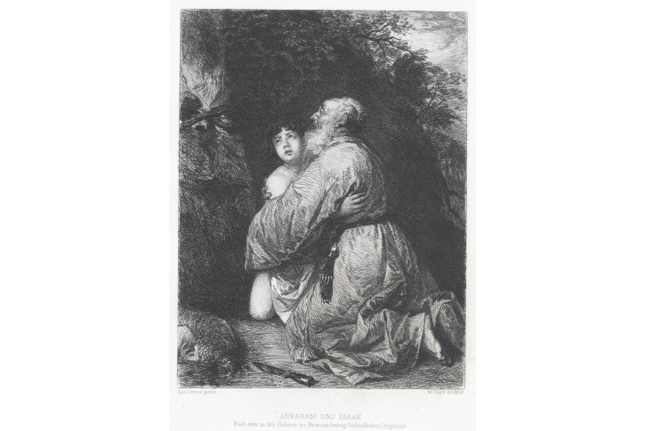 Abraham a Isaak, Unger, lept, (1870)