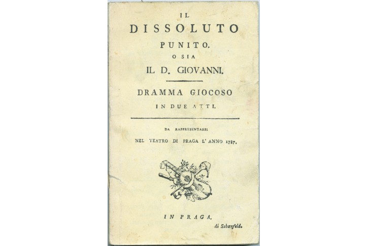 Don Giovanni libreto faksimile, Praha. 1987
