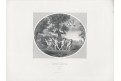 Tančící amorci , Payne, oceloryt, 1876