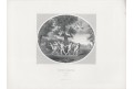 Tančící amorci , Payne, oceloryt, 1876