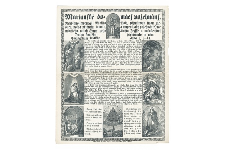 Marianské domácj požehnánj, Příbram, (1870)