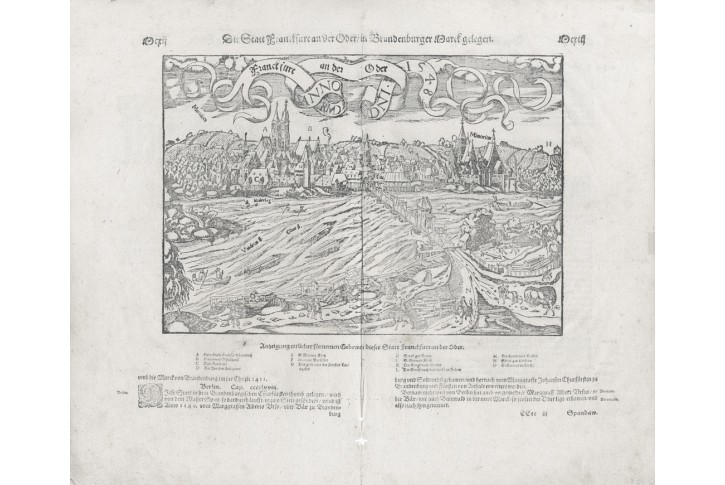 Münster S.: Frankfurt an Oder, dřevořez , (1580)