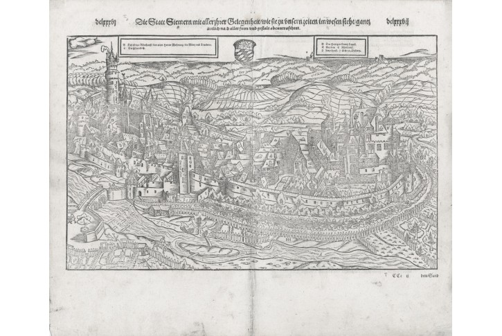 Münster S.: Simmern, dřevořez , (1580)