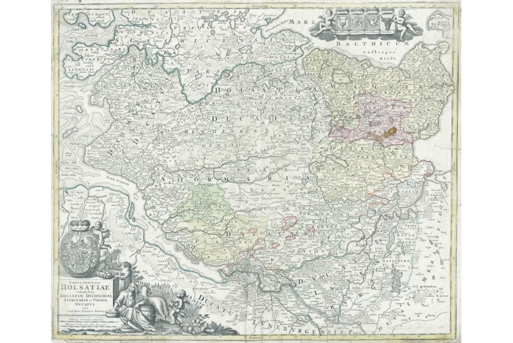 Homann J. B.: Holsatiae , mědiryt, (1720)
