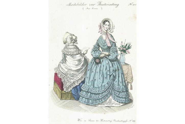 Moda 515, kolorovaný oceloryt, (1840)