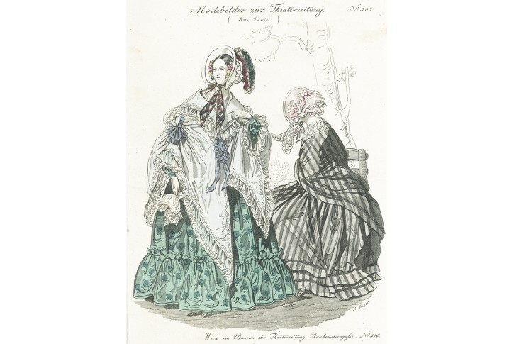 Moda 507, kolorovaný oceloryt, (1840)
