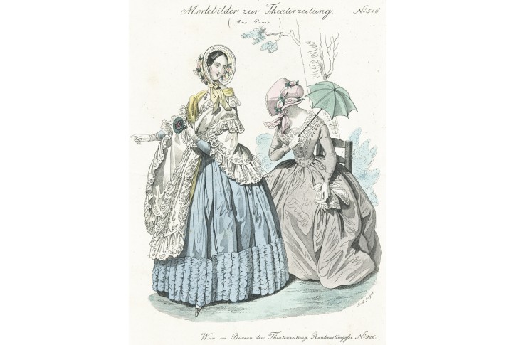 Moda 516, kolorovaný oceloryt, (1840)