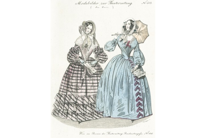 Moda 513, kolorovaný oceloryt, (1840)