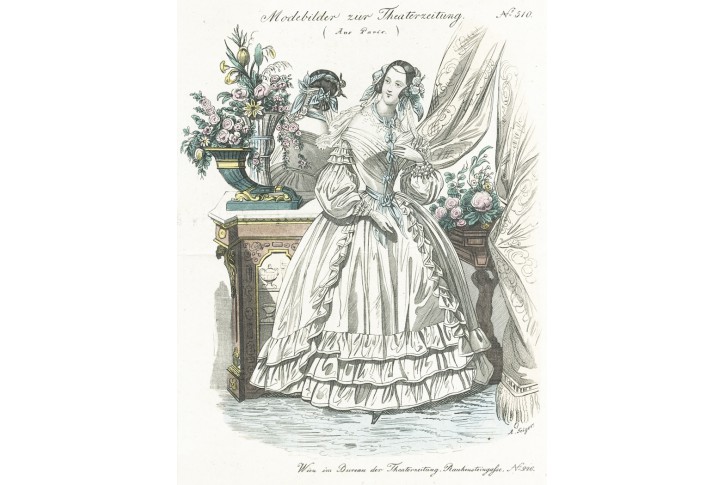 Moda 510, kolorovaný oceloryt, (1840)