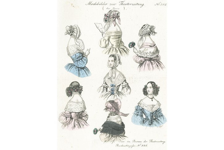 Moda 505, kolorovaný oceloryt, (1840)