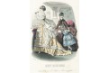 Moda, Freval, kolorovaná litografie, (1850)