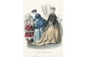 Moda II., Freval, kolorovaná litografie, (1850)