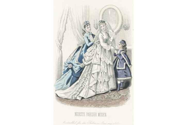 Moda III., Freval, kolorovaná litografie, (1850)