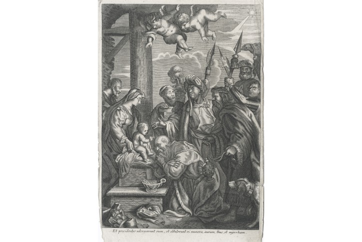 Klanění tří králů, mědiryt , (1700)