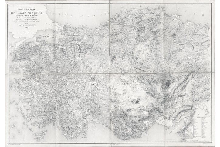 Asie Mineure, Bolotoff, oceloryt, 1853