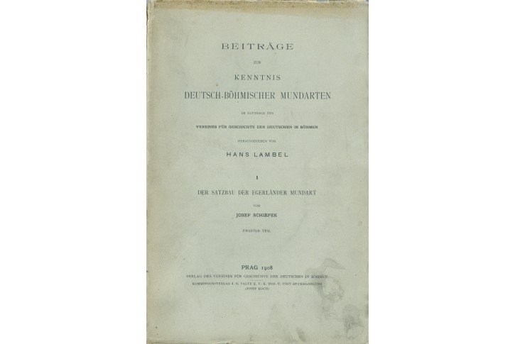 Lambel : Sudetendeutscher Mundarten II., 1908