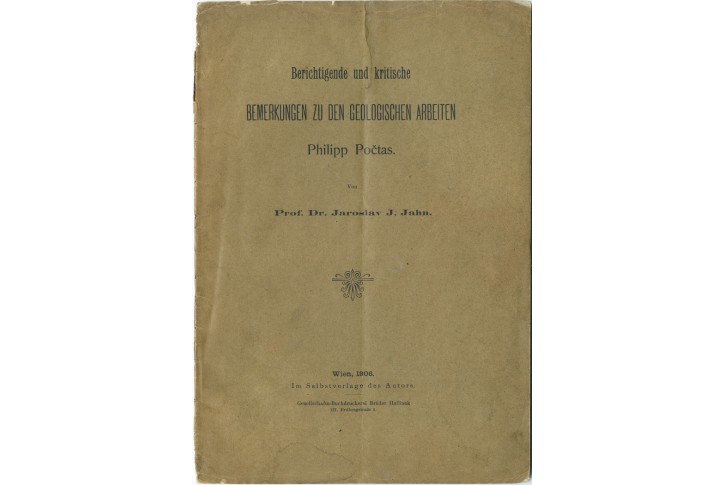 geologischen Arbeiten Philipp Počtas, Wien, 1906