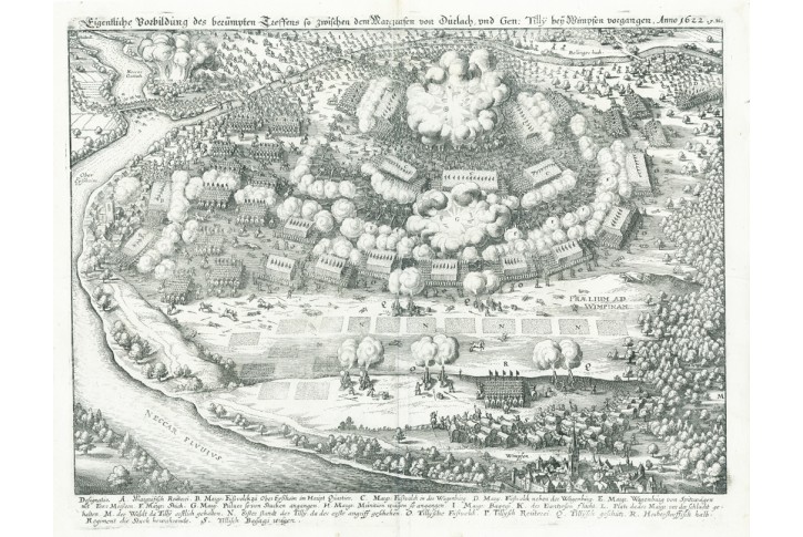 Wimpfen bitva,  Merian, mědiryt, 1643