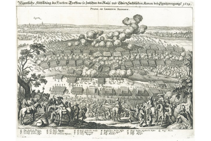 Legnica-Liegnitz bitva,  Merian, mědiryt, 1650