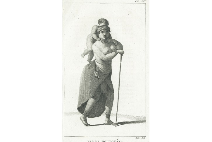 Houzouana (jižní Afrika) mědiryt, (1810)