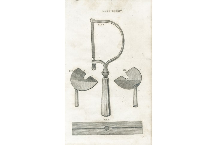 Chirurgie nástroje , Bell,  mědiryt, 1786