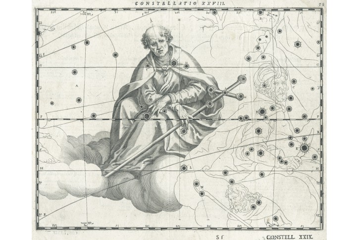Váhy -  sv Filip apoštol  souhvězdí, mědiryt, 1627