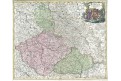 Homann J.B.: Regni Bohemiae, mědiryt, 1720