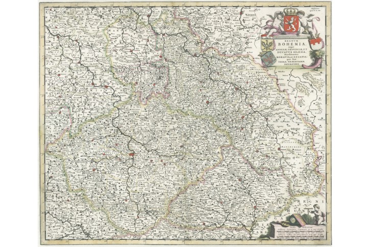 Bohema Reg., Witt de Fr., kolor. mědiryt 1690