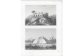 Mexiko pyramidy,  Menzel, oceloryt, 1857