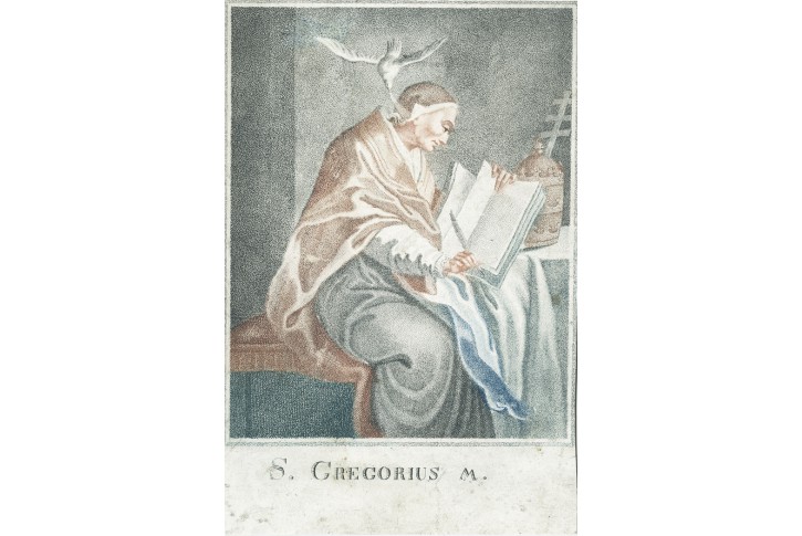 sv. Řehoř Veliký, mědiryt, (1800)