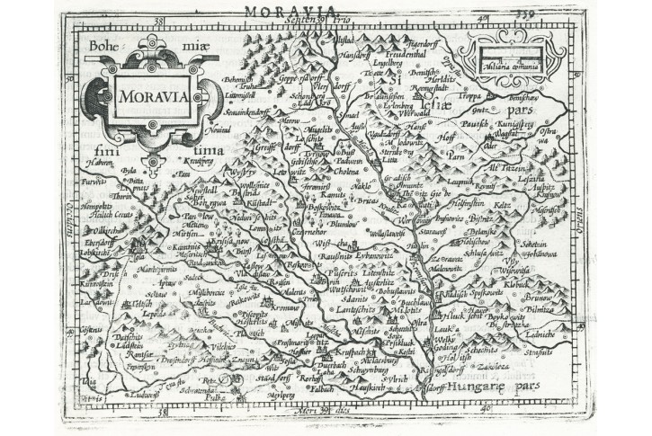 Mercator malý , Moravia, mědiryt, (1620)