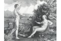 Adam a Eva, litografie, (1840)