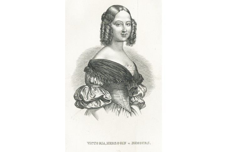 Viktorie Sasko-Kobursko-Kohárská, oceloryt, (1840)