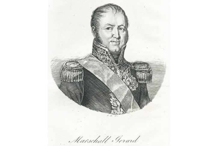Marschal Gerard, mědiryt, (1830)