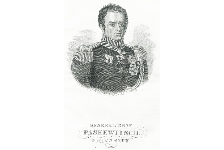 Paskewitsch Erivansky hrabě , mědiryt, 1832